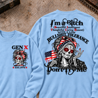 I'm A Bitch (Beautiful Intelligent Thoughtful Caring Honest) With A Low Bullshit Tolerance. Don't Try Me Custom Your Year Sweatshirt