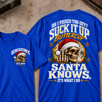 Gen X EST.Year Oh I Pissed You Off? Suck It Up Buttercup Santa Knows It's What I Do T-shirt