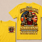I'm A Grumpy Old Man. My Level Of Sarcasm Depends On Your Level Of Stupidity Boomer · Est. Year Tee