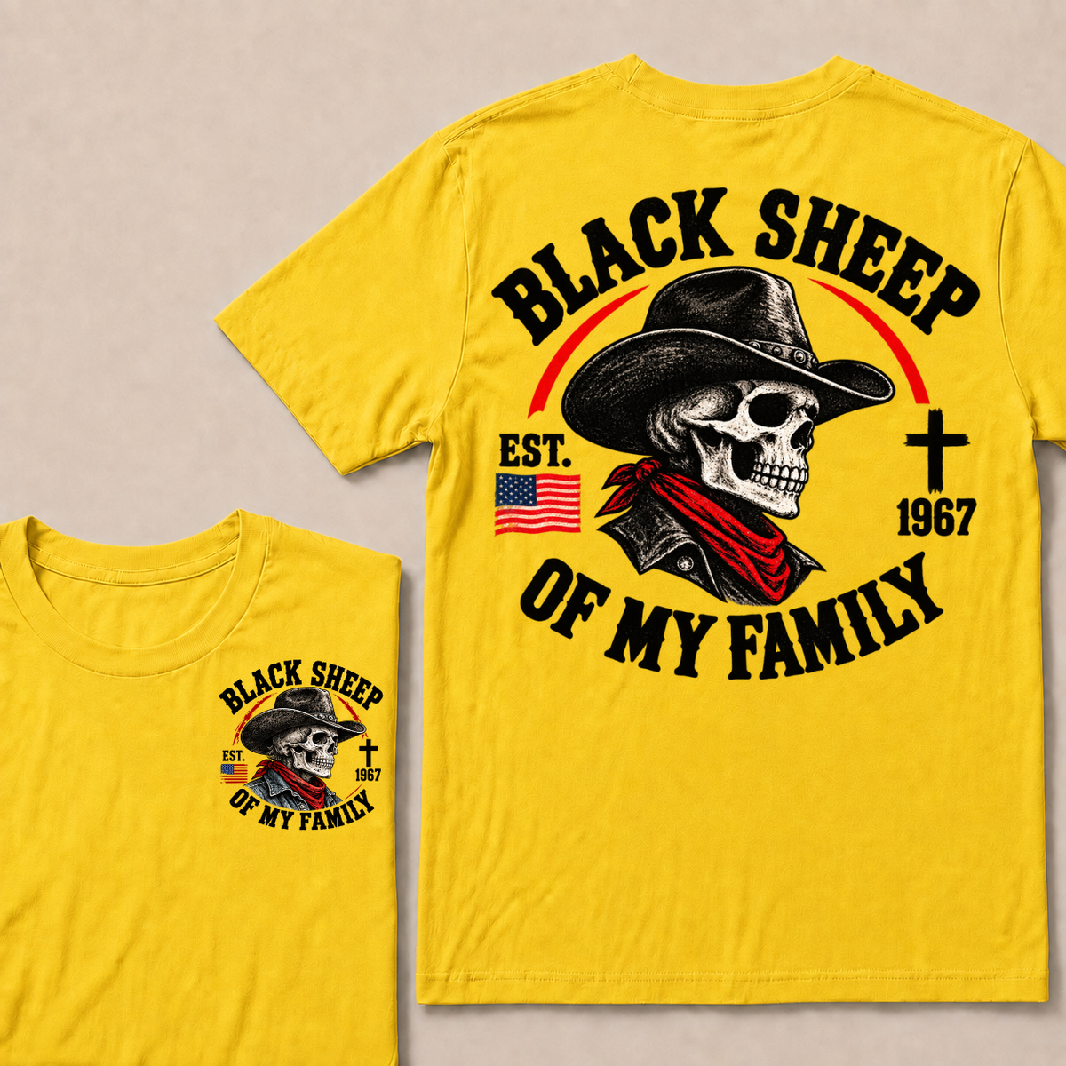 Custom Your Year Black Sheep Of My Family T-shirt