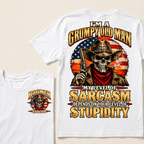 I'm A Grumpy Old Man. My Level Of Sarcasm Depends On Your Level Of Stupidity Boomer · Est. Year Tee