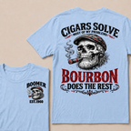 Boomer EST.Year Cigars Solve Most Of My Problems Bourbon Does The Rest T-shirt