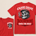Boomer EST.Year Cigars Solve Most Of My Problems Bourbon Does The Rest T-shirt