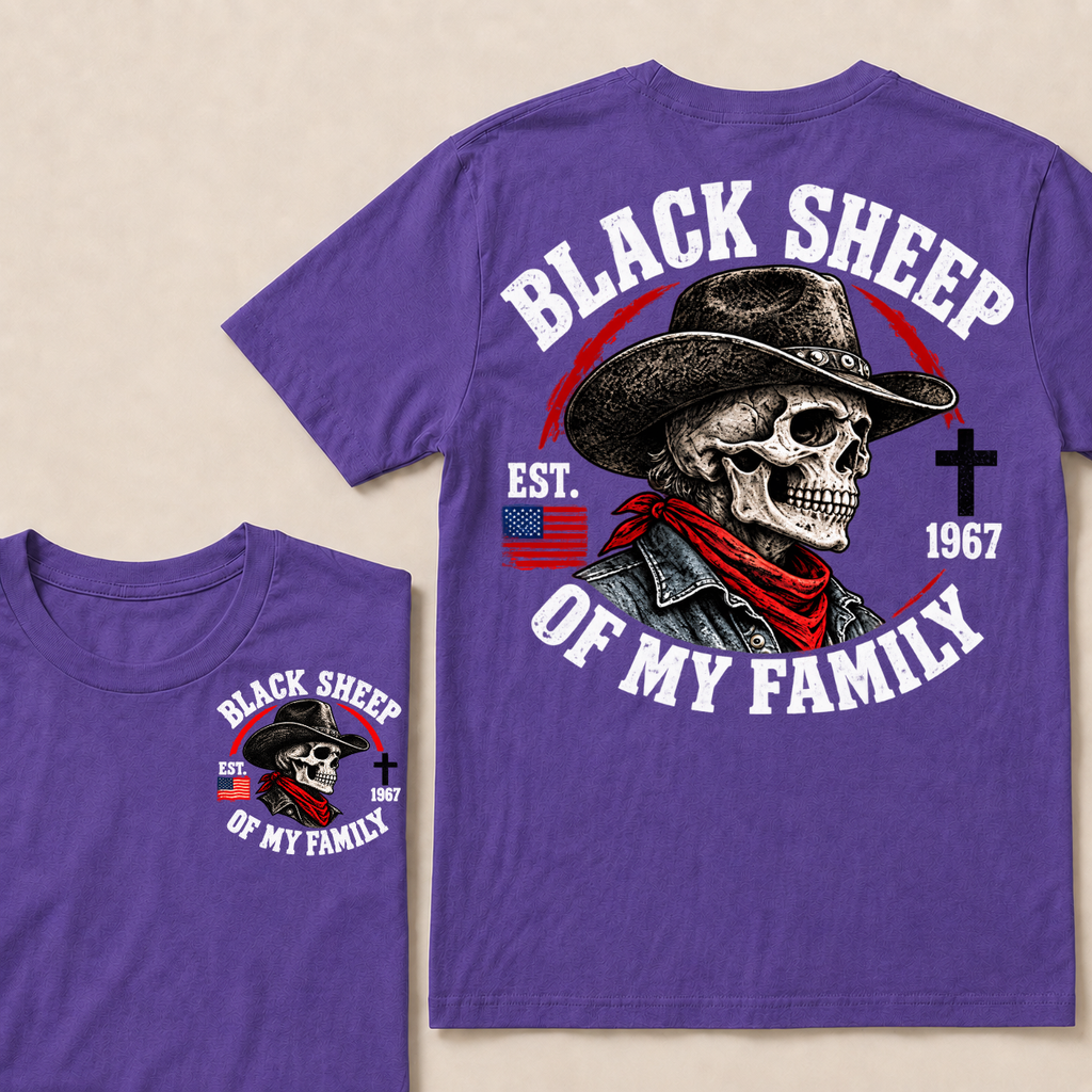 Custom Your Year Black Sheep Of My Family T-shirt