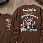 I'm A Bitch (Beautiful Intelligent Thoughtful Caring Honest) With A Low Bullshit Tolerance. Don't Try Me Custom Your Year Sweatshirt
