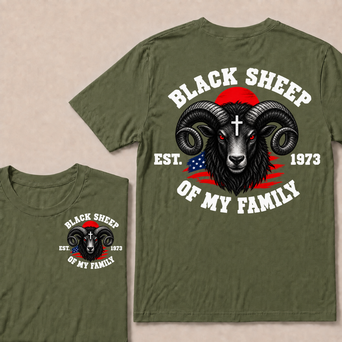 Custom Your Year Black Sheep Of My Family T-shirt