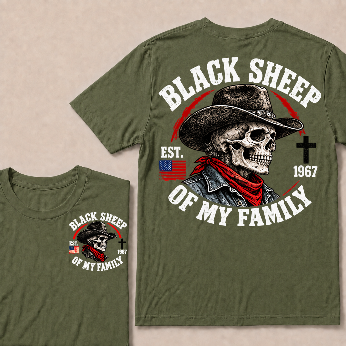 Custom Your Year Black Sheep Of My Family T-shirt