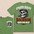 Boomer EST.Year Cigars Solve Most Of My Problems Bourbon Does The Rest T-shirt