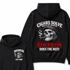Boomer EST.Year Cigars Solve Most Of My Problems Bourbon Does The Rest  Hoodie