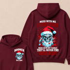Boomer EST.Year Mess With Me I Fight Back Mess With My Family They'll Never Find Your Body  Hoodie
