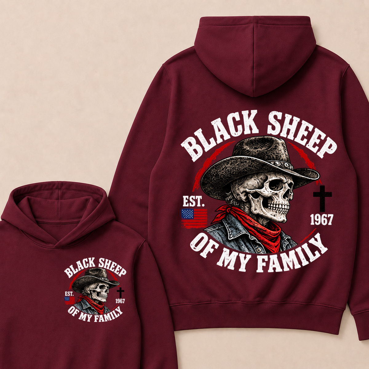 Custom Your Year Black Sheep Of My Family  Hoodie