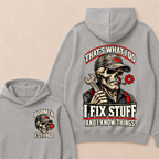 That's What I Do I Fix Stuff And I Know Things Boomer Est. Year Hoodie