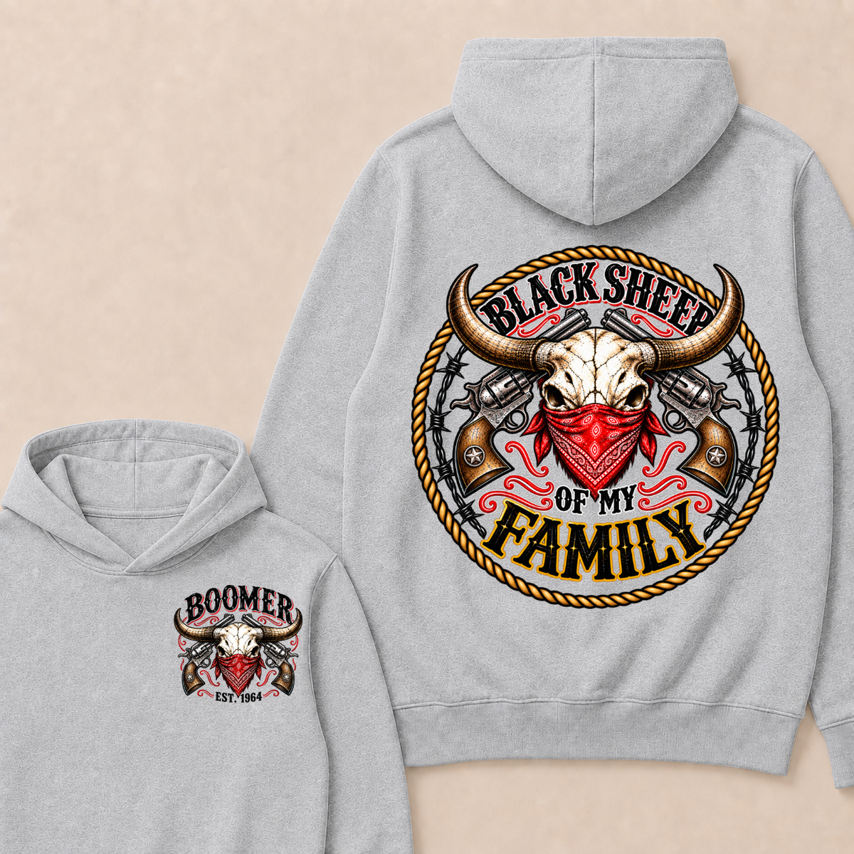 Boomer Est. year Black Sheep Of My Family Hoodie