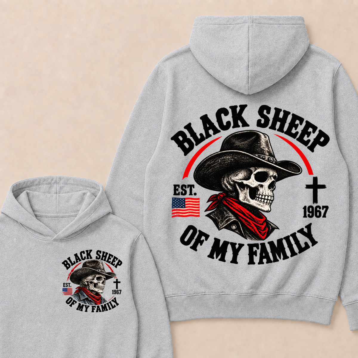 Custom Your Year Black Sheep Of My Family  Hoodie