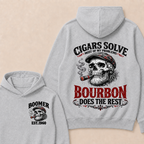 Boomer EST.Year Cigars Solve Most Of My Problems Bourbon Does The Rest  Hoodie