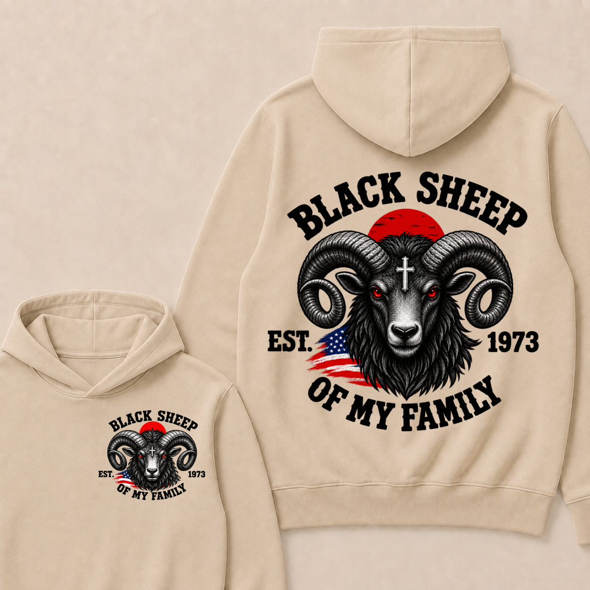 Custom Your Year Black Sheep Of My Family  Hoodie