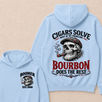 Boomer EST.Year Cigars Solve Most Of My Problems Bourbon Does The Rest  Hoodie