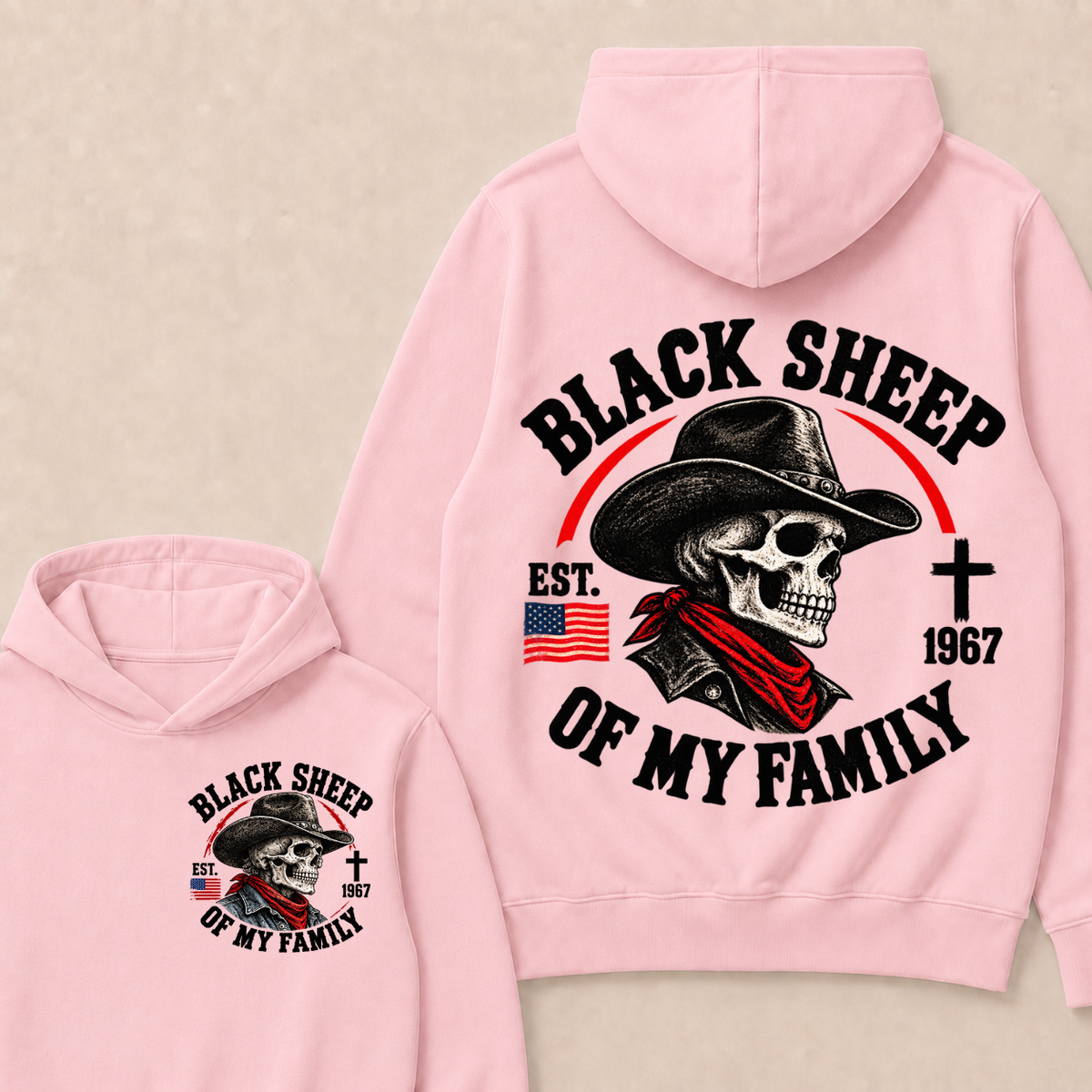 Custom Your Year Black Sheep Of My Family  Hoodie