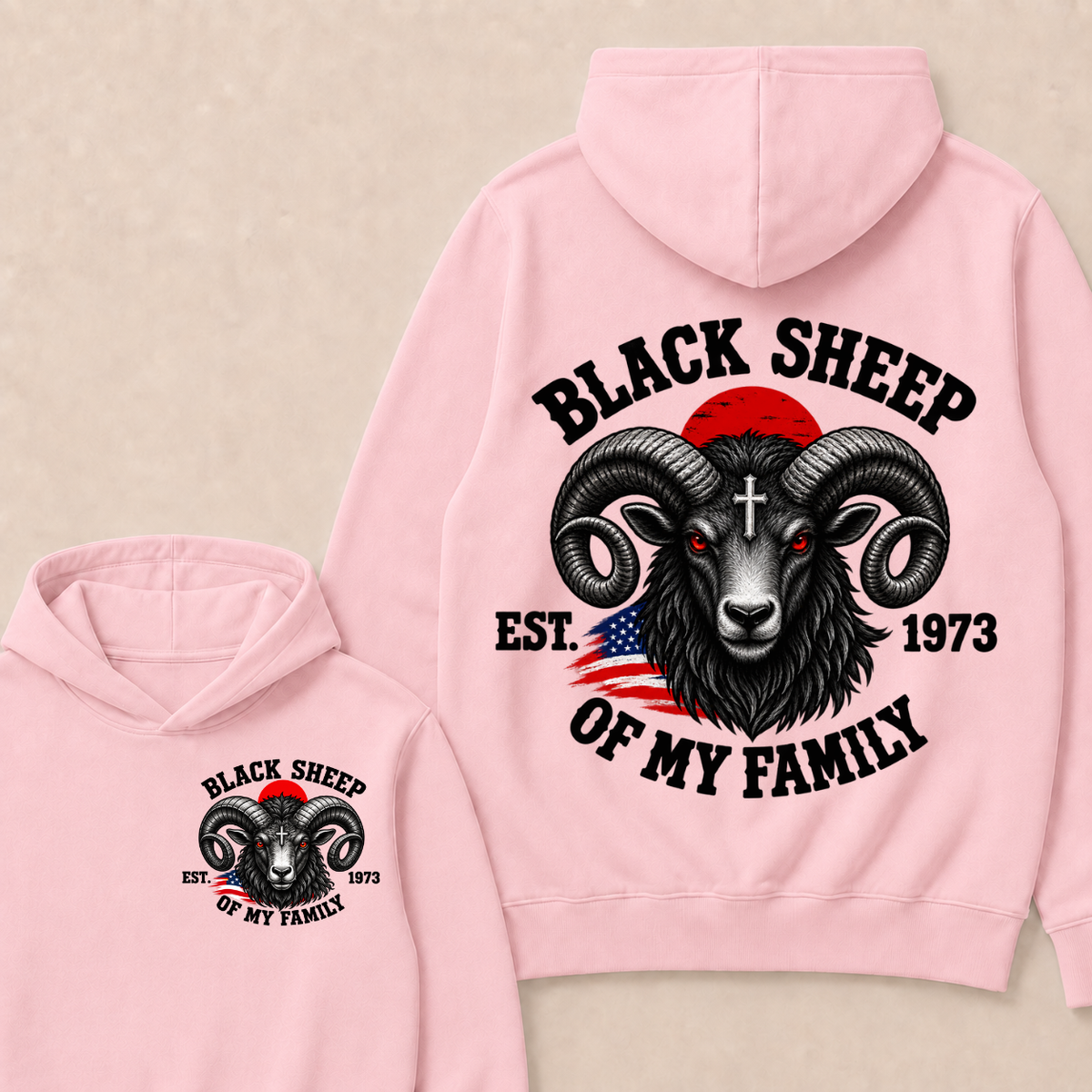 Custom Your Year Black Sheep Of My Family  Hoodie