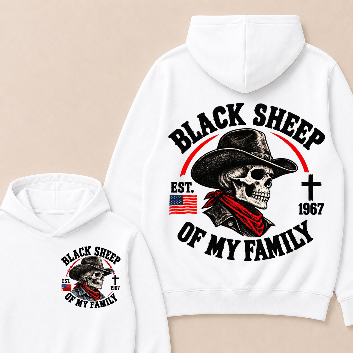 Custom Your Year Black Sheep Of My Family  Hoodie