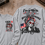 I'm A Bitch (Beautiful Intelligent Thoughtful Caring Honest) With A Low Bullshit Tolerance. Don't Try Me Custom Your Year Sweatshirt
