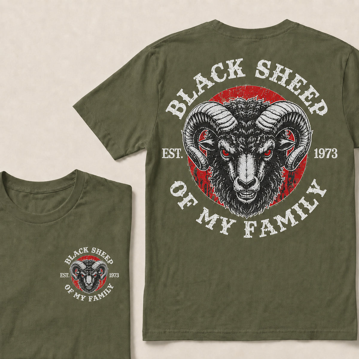 BLACK SHEEP OF MY FAMILY Custom Est.Year T-Shirt