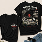 My Give A Damn Is Broken V-Neck T-Shirt