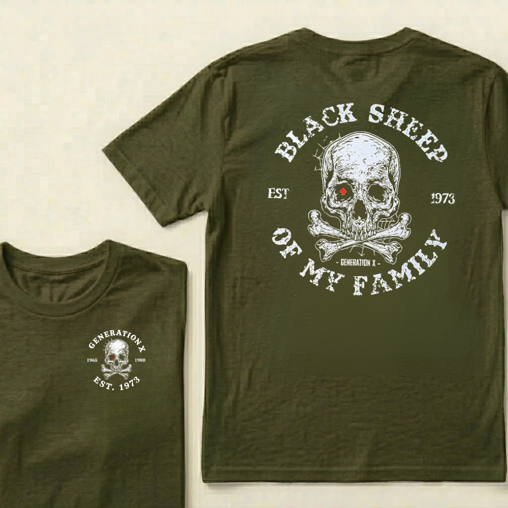 Custom EST.Year Customize Gen X Black Sheep Of My Family T-Shirt