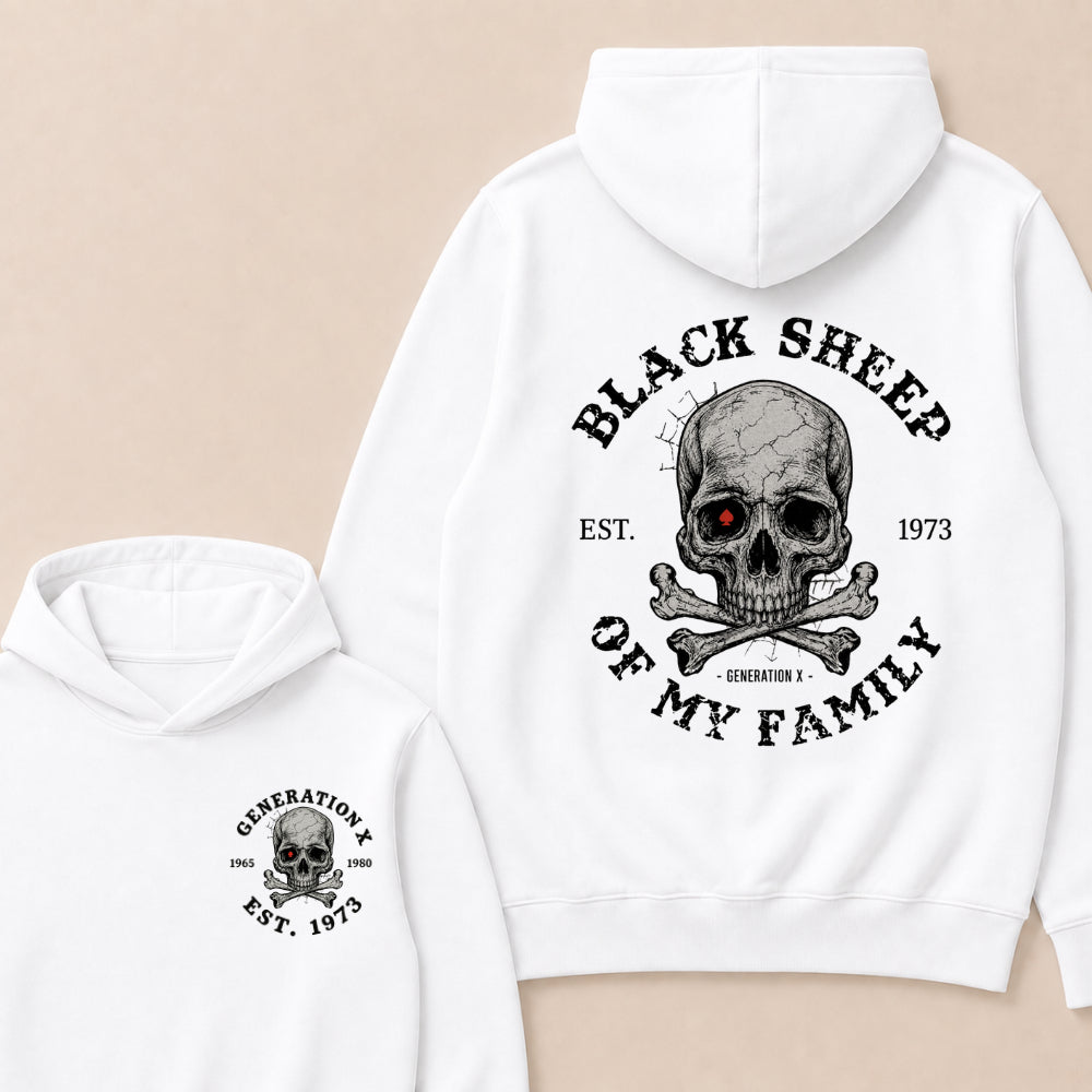 Custom Your Year Black Sheep Of My Family Generation X EST.Year Hoodie