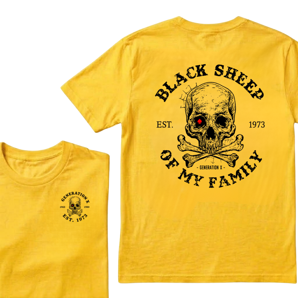 Custom EST.Year Customize Gen X Black Sheep Of My Family T-Shirt