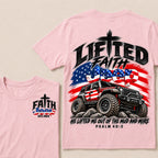 Custom Year Lifted Faith Jeep He Lifted Me Out Of The Mud And Mire Psalm 40:2 T-Shirts
