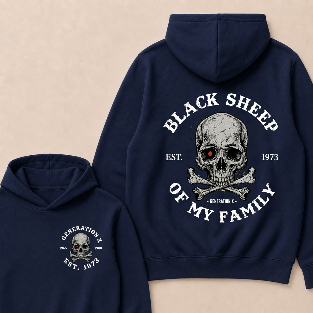 Custom Your Year Black Sheep Of My Family Generation X EST.Year Hoodie