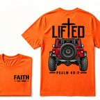 LIFTED Faith Psalm 40:2 Offroad 4X4 Jeep Christian T-Shirt EST.Year Religious Faith Graphic Tee