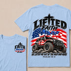 Custom Year Lifted Faith Jeep He Lifted Me Out Of The Mud And Mire Psalm 40:2 T-Shirts