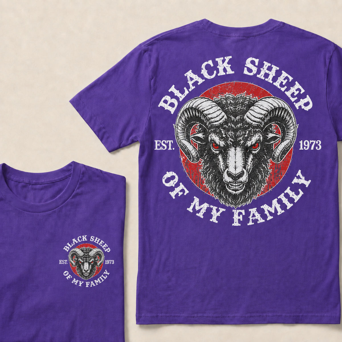 BLACK SHEEP OF MY FAMILY Custom Est.Year T-Shirt