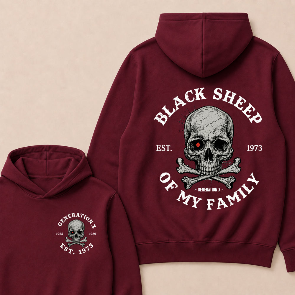 Custom Your Year Black Sheep Of My Family Generation X EST.Year Hoodie